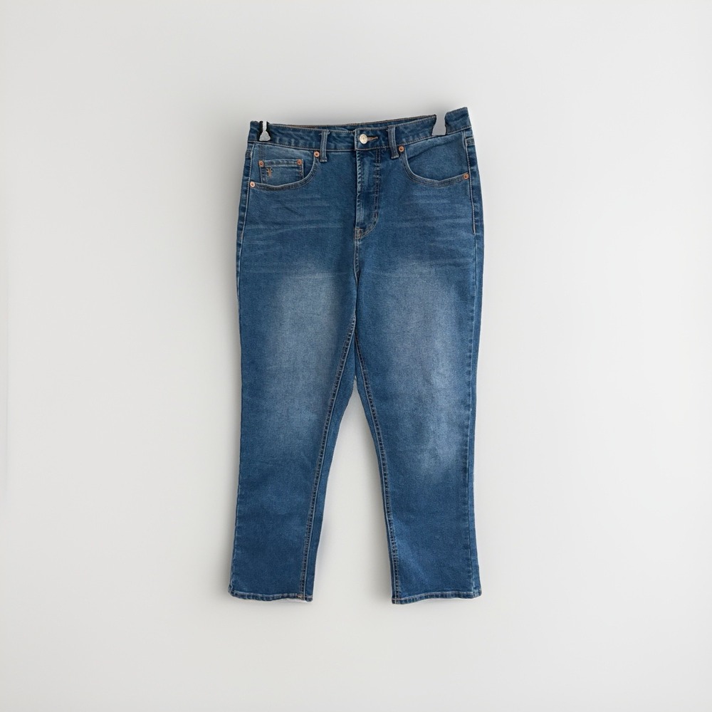 Frye Women's Jeans Size 6/28 Blue Stretch Mid Rise Straight Bootcut Denim F177